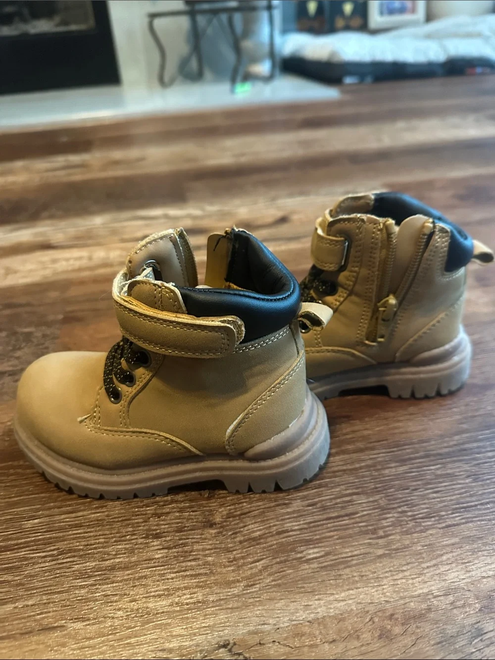 Wonder Nation Kids Tan Outdoor Boots - Comfortable Everyday Wear